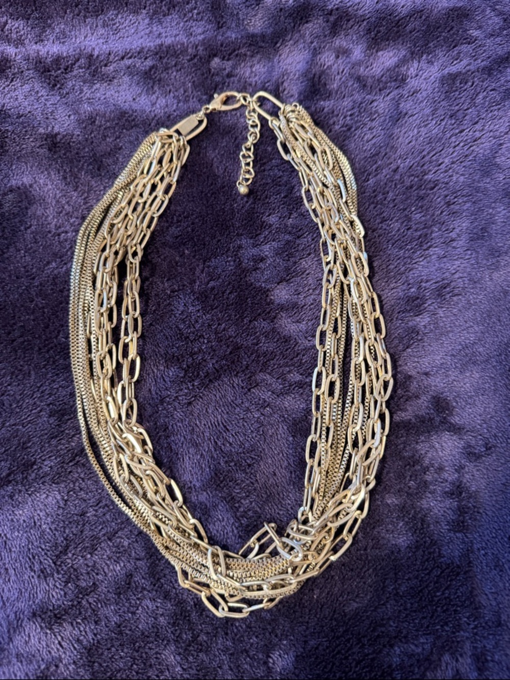 Multi-Strand Gold Chain Necklace - Women Jewelry